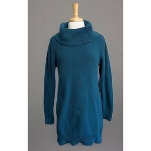 Duluth Trading Tunic Sweater Women L Texture Knit Pockets Cozy Classic Casual